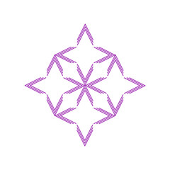 pink star on white