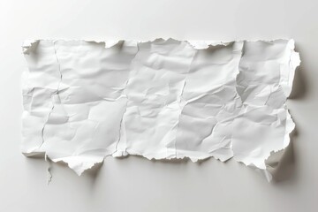 Obraz premium A piece of torn paper on a white surface, suitable for various design projects