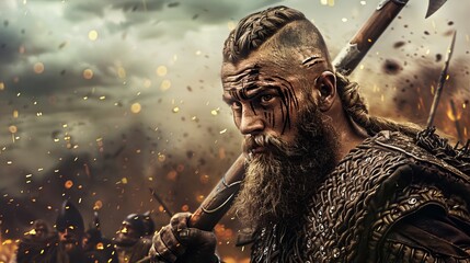 male viking warrior, 16:9