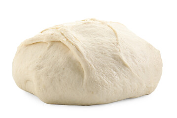 Fresh raw homemade dough isolated on white