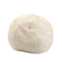 Fresh raw homemade dough isolated on white