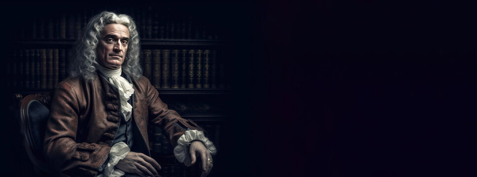 Isaac Newton was an English physicist, mathematician, and brilliant astronomer. AI generated.
