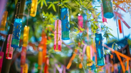 The Japanese Tanabata Festival. Making wishes on a piece of tandzak. A celebration of the arts....