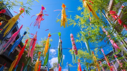The Japanese Tanabata Festival. Making wishes on a piece of tandzak. A celebration of the arts....