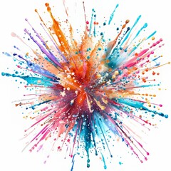 Abstract watercolor painting. Colorful bright splash.