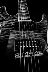 Fototapeta premium Electric guitar on the dark background 