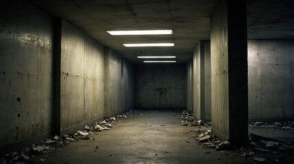 abandoned building without people