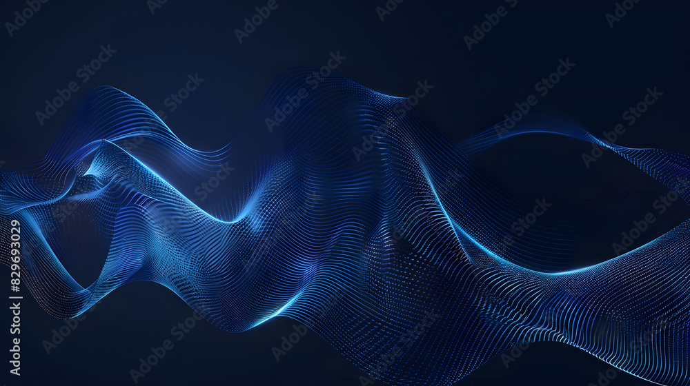 Poster vector abstract light lines wavy flowing dynamic textured background. generative ai.