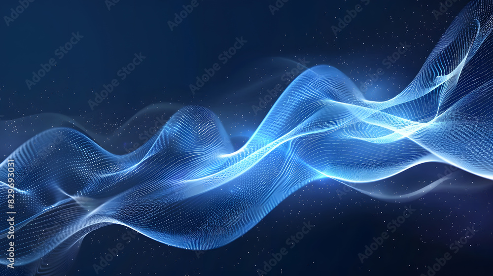 Poster vector abstract light lines wavy flowing dynamic textured background. generative ai.