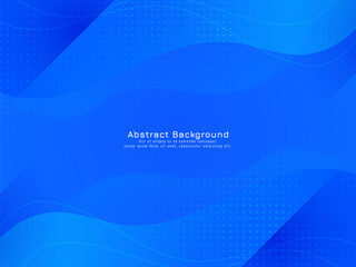 Abstract modern blue color wave style design background