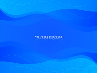 Blue color modern wave style design elegant background