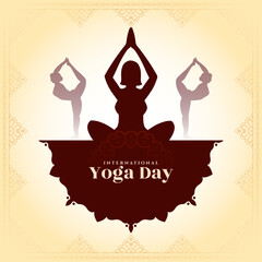 Abstract International Yoga day celebration background