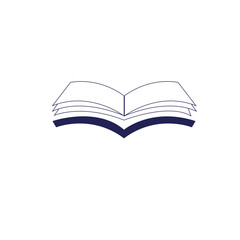 Book vector icon logo design, symbol. Emblem