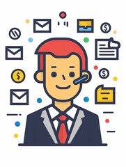 A man in a suit with a red tie and a smile on his face