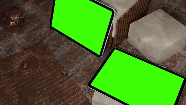 Realistic 3D Render iPad Mockup