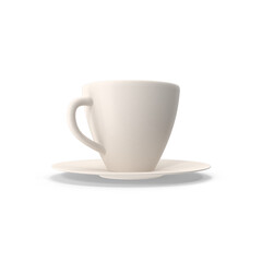 Cup of hot coffee 3d illustration, rendering, icon isolated