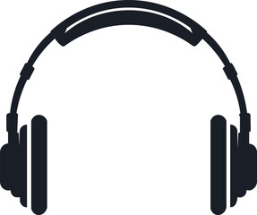 Minimalist headphones. Nerd style headphones illustration