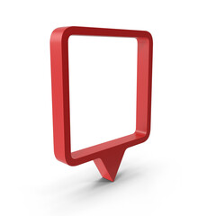 Map pointer pin isolated on white background