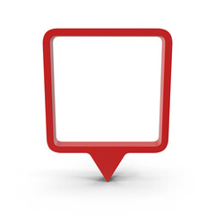 Naklejka premium Map pointer pin isolated on white background