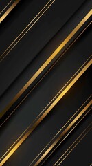 Obraz premium luxury diagonal gold and black color lines background,Futuristic black gold