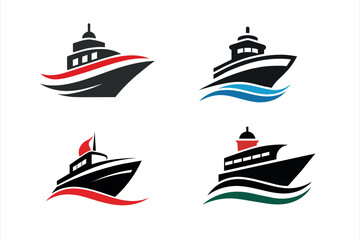Creative And Professional Ship Logo Icon Vector Illustration