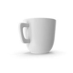 Cup of hot coffee 3d illustration, rendering, icon isolated 3d