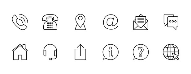 Contact us icon vector. web icon vector. business card contact information icon.