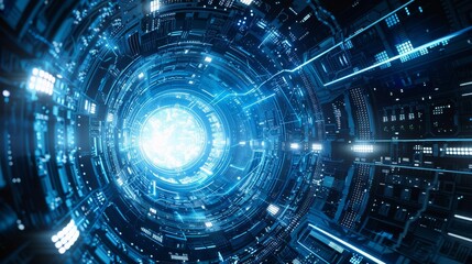 Hologram interface futuristic technology virtual on screen