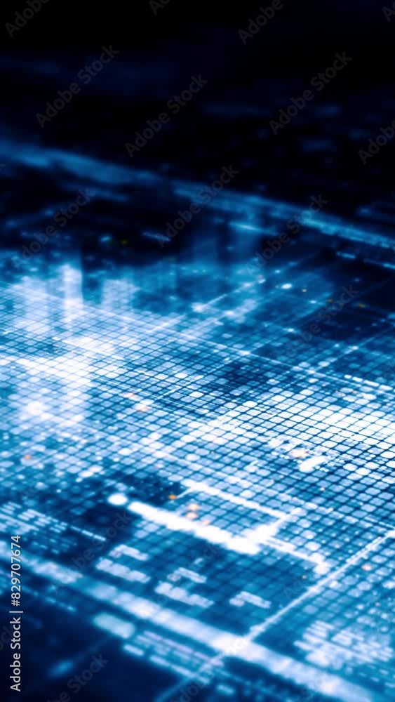 Poster advance metaverse, hi-tech digital data telemetry with encrypted numbers, display dynamic background