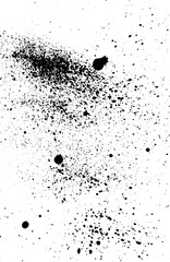 Ink paint brush drops, vertical background. Vector illustration