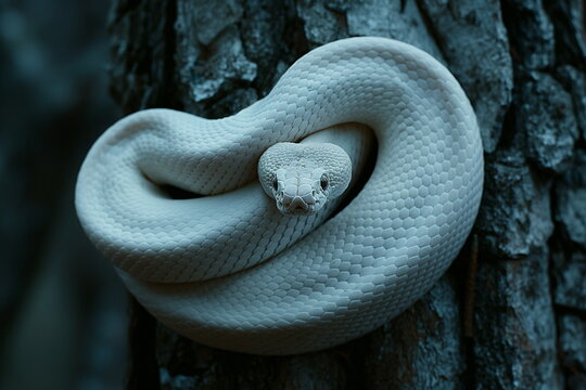 white python by close-up