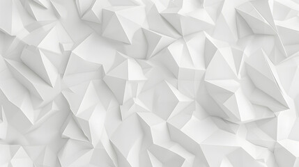 White polygon textured background. Generative AI.
