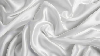 Obraz premium White silk fabric textured background. Generative AI.