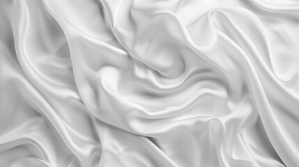 White silk fabric textured background. Generative AI.