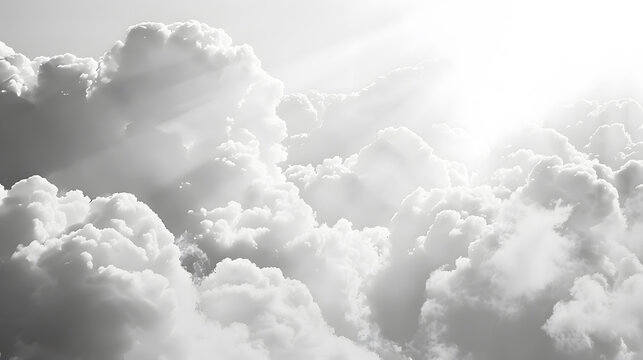 whtie grey cloud light gradient bright light texture background. Generative AI.