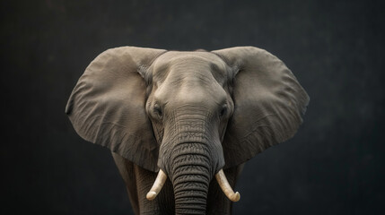 Obraz premium Tag des Elefanten 12. August Elefant isoliert mit einfarbigen Hintergrund Generative AI