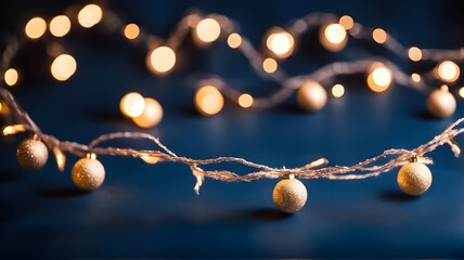 holiday-illumination-and-decoration-concept---christmas-garland-bokeh-lights-over-dark-blue-backgro
