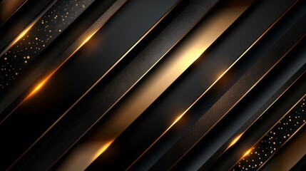 Fototapeta premium Abstract Background With Black And Gold Stripes.