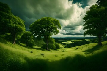 landscape with trees