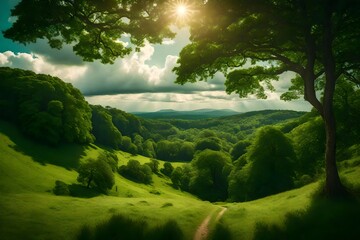 landscape with trees