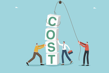 Brainstorm to assessing investment attractiveness of projects, ratio of income and expenses of a new business direction, teamwork of analyzing and calculating cost payments, team collects cost cubes.