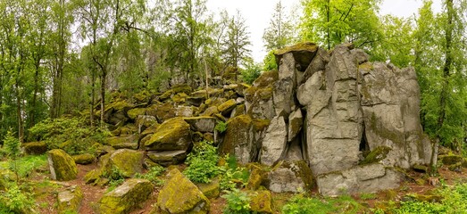Panorama von Steinwand in der Rhön