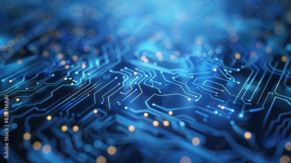Poster electronic circuit board. technology concept ,microchip cpu processor circuit board. digital line