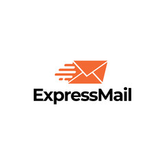 Fototapeta premium Fast mail Logo Design Template. Vector Illustration.