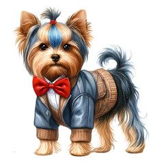yorkshire terrier in a shirt