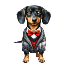 dachshund dog isolated on white