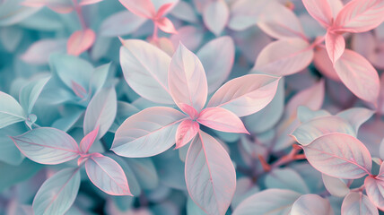Macro pastel color leaves background