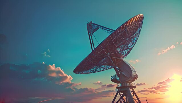 Echoes of the Cosmos: Radio Telescope Reaching for Blue Infinity