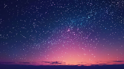 Beautiful night sky filled with countless tiny stars