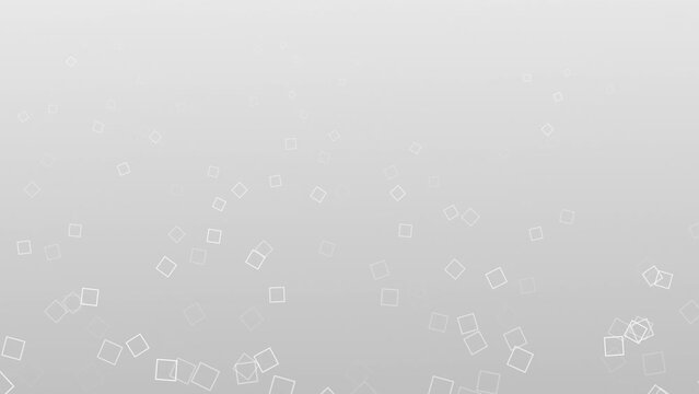 White and Black color squares floating upwards simple geometrical minimal background